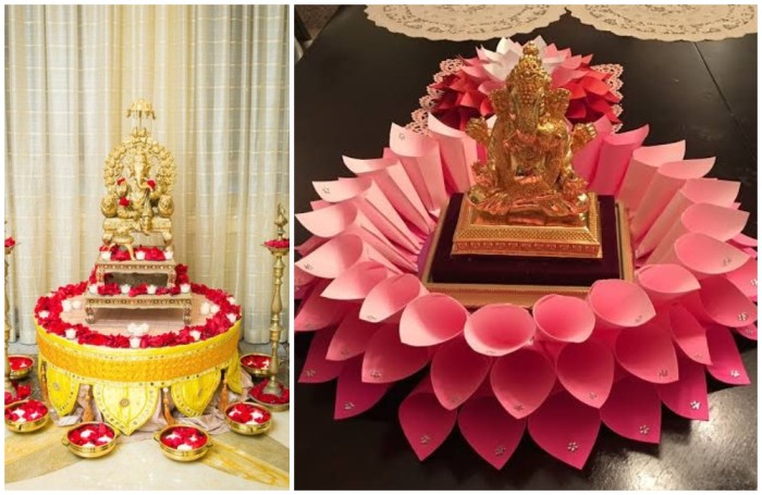 How to make ganapati decoration at home