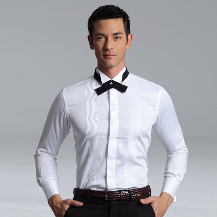 Tuxedo dress shirt for men