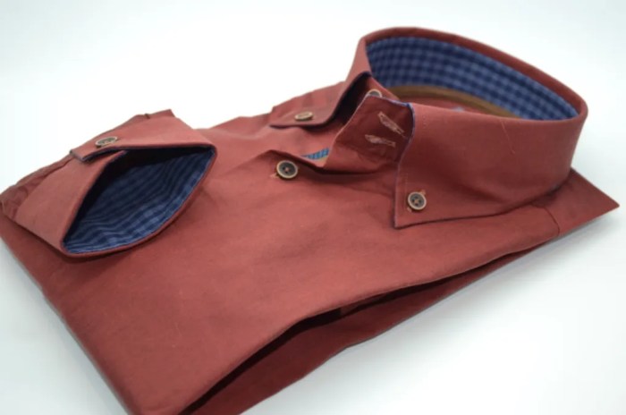 Men's terracotta dress shirt